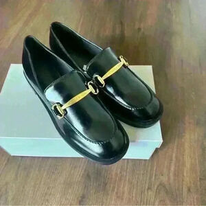 Charles & KEITH Metallic Accent Loafers - Black size 39 New